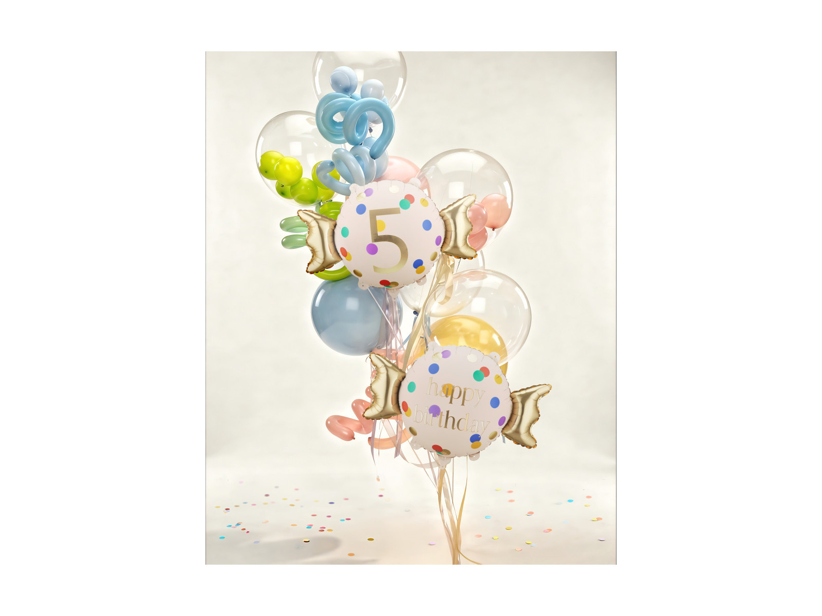 Balon foliowy Cukierek "5" 61x37cm FB387-5 PartyDeco